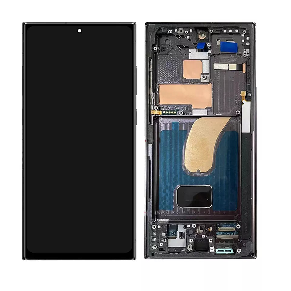 Soft OLED LCD With Digitiser For Samsung Galaxy S23 Ultra Black